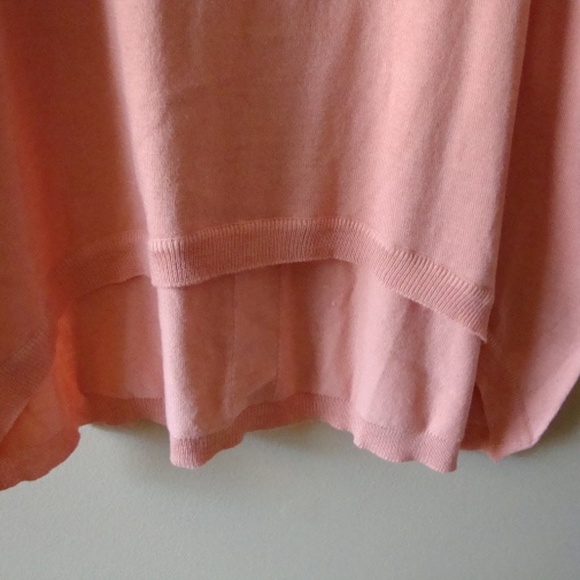 Junarose Peachy/Salmon Hi/Low Tunic Sweater 1X - Picture 4 of 5